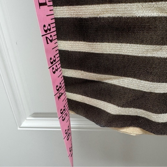 Jean Paul Gaultier Soleil Black & Cream Striped Sheer Bow Dress - Picture 10 of 13